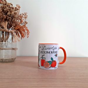 taza dedicada a la naranja valenciana