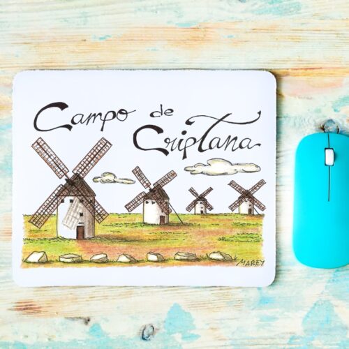 Alfombrilla para el ratón del ordenador con un diseño dedicado a Campo de Criptana