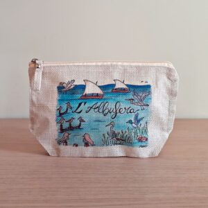 Neceser o portatodo con un diseño artesanal dedicado a la Albufera de Valencia.