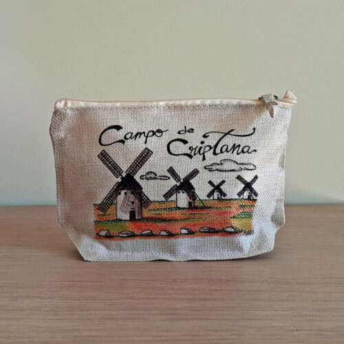 Neceser o portatodo con un diseño artesanal dedicado a Campo de Criptana
