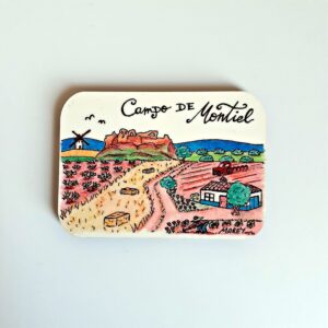 Imán para la nevera con un diseño artesanal dedicado al Campo de Montiel