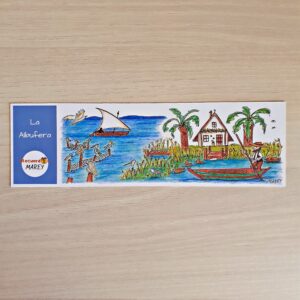 Marcapáginas con un diseño artesanal dedicado a la Albufera de Valencia