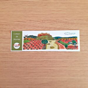 Marcapáginas con un diseño artesanal dedicado al Campo de Montiel