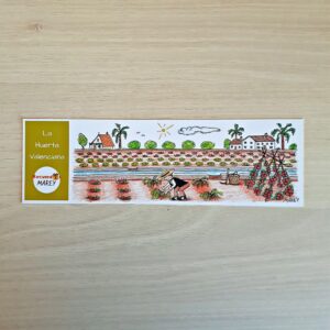 Marcapáginas con un diseño artesanal dedicado a la huerta valenciana