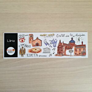 Marcapáginas con un diseño artesanal dedicado a Llíria